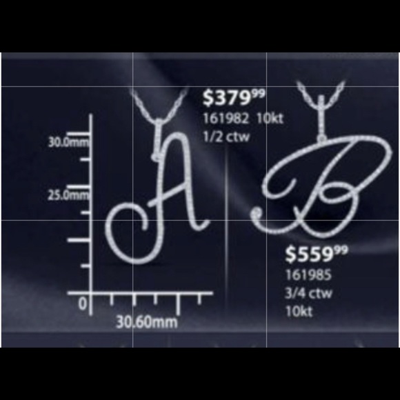 10k solid gold genuine diamond initial letter pendant NOT plated or cz K C Charm - Picture 9 of 9